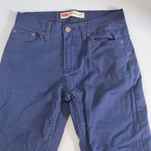 Levi's 502 jeans regular taper boys size 14 W27 X L27 ink blue stretch - Picture 2 of 13